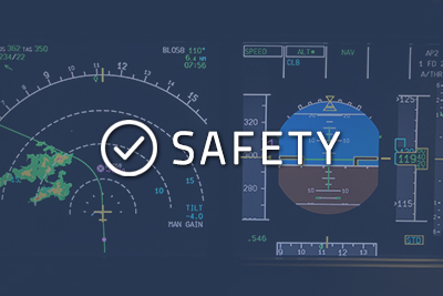 Photo of a cockpit with "Safety" written over it