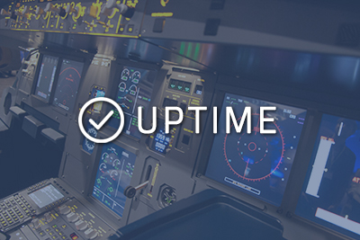 Photo of a cockpit with "Uptime" written over it